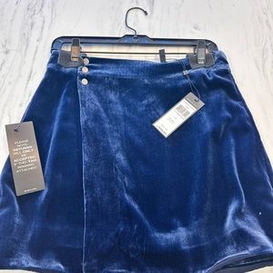 BCBG Blue Velvet Skirt - NWT - Never Worn - Size Small